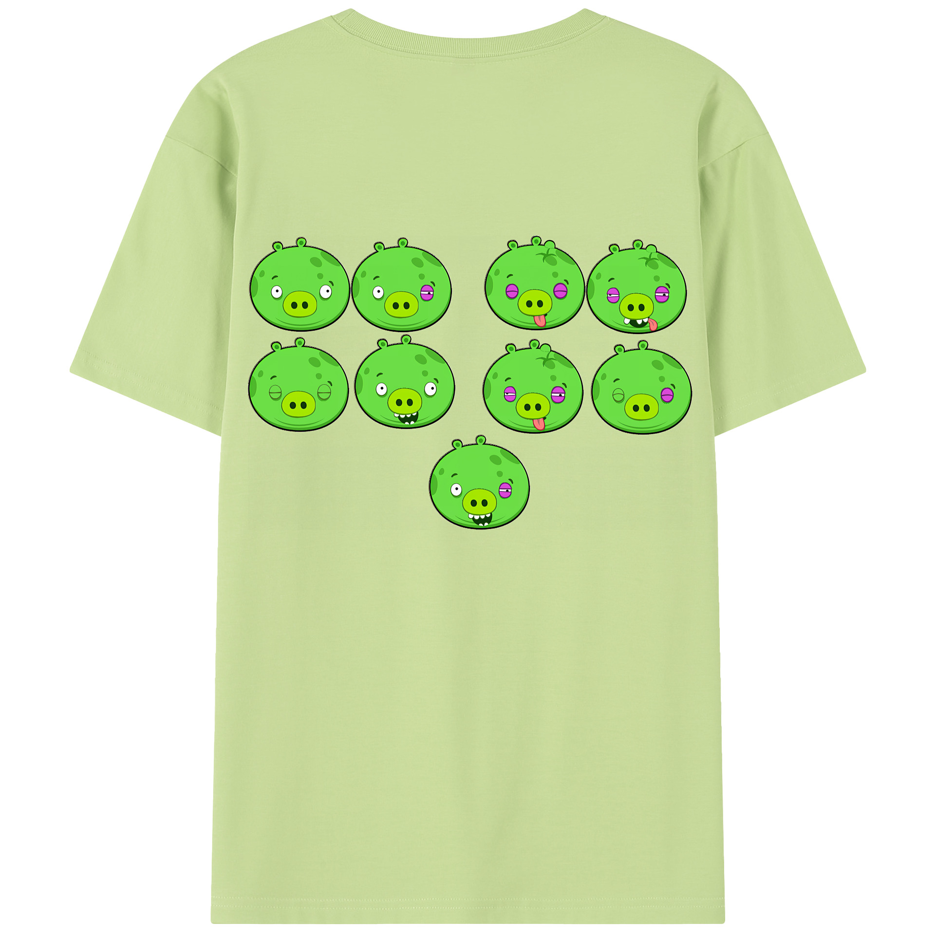 （画像用） Angry Birds アングリーバード 綿100％半袖Tシャツ（背面プリント）